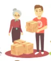 Pflegehilfsmitteln von Betreuung mit Herz